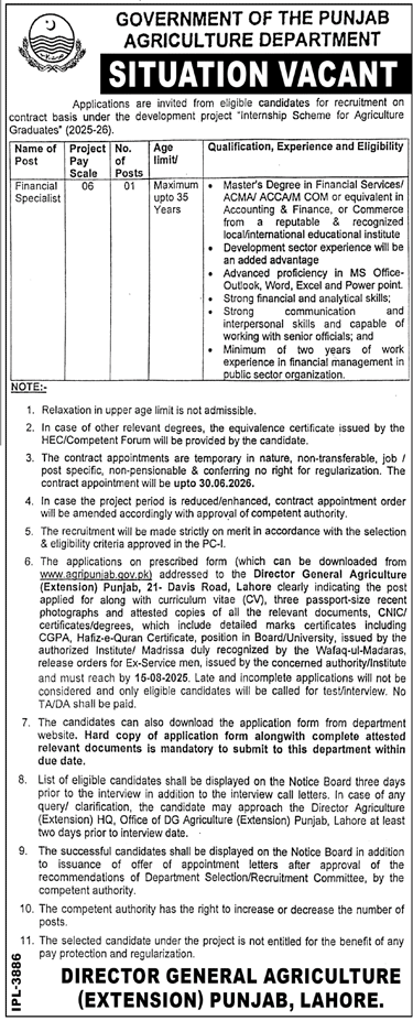 Financial Specialist Job Punjab