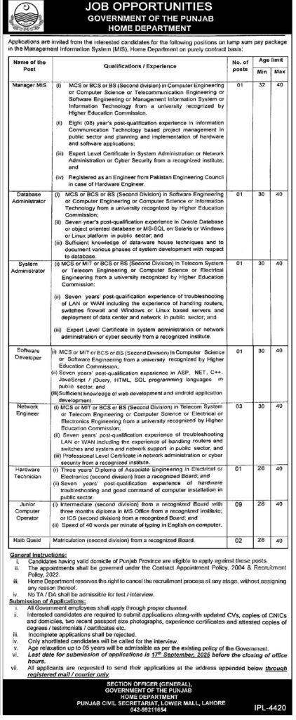 Home Department Punjab